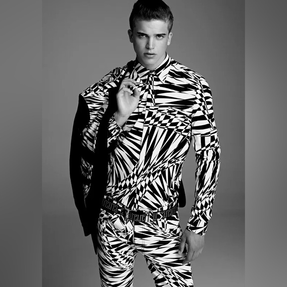 Versace x H&M Collection Men’s Black White W29 Jeans Pants - Picture 6 of 7